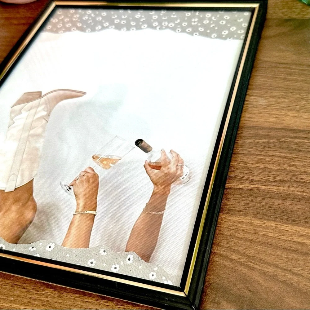 Bottoms Up Cowgirl Wine Country Texas Canvas Art Print Western Framed Wall Art